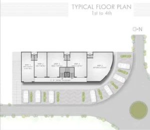 Modern commercial complex design at Madhav Atria